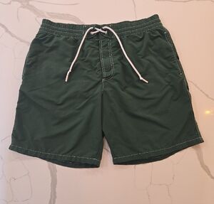 Lacoste Mens Embroidered Swim Trunks Green Size Large